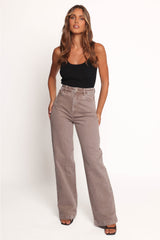 Abrand 94 High Wide Jeans - Mushroom