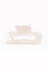 Jennifer Hair Clip - White/Silver