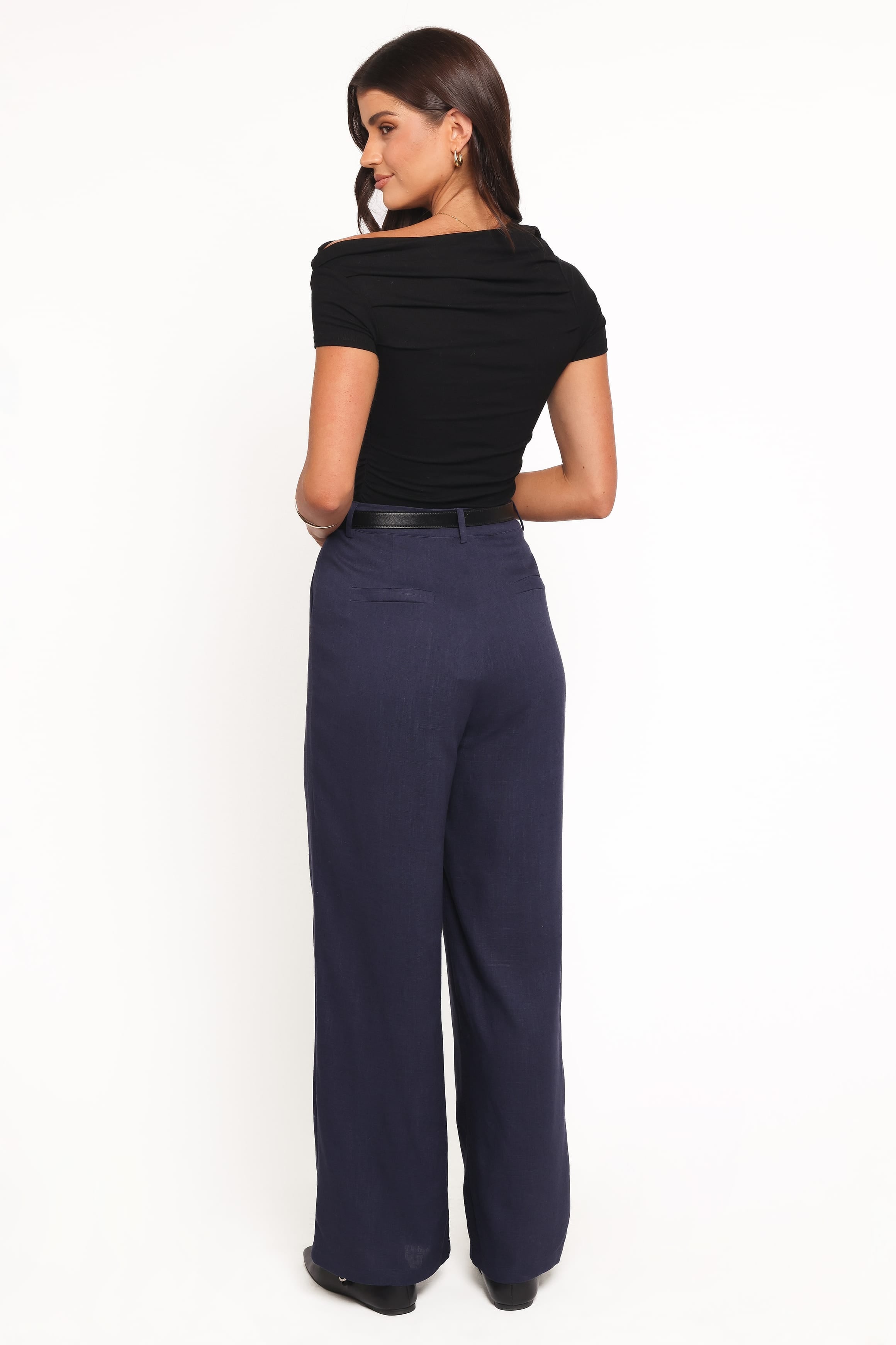 Dean Linen Pants - Navy