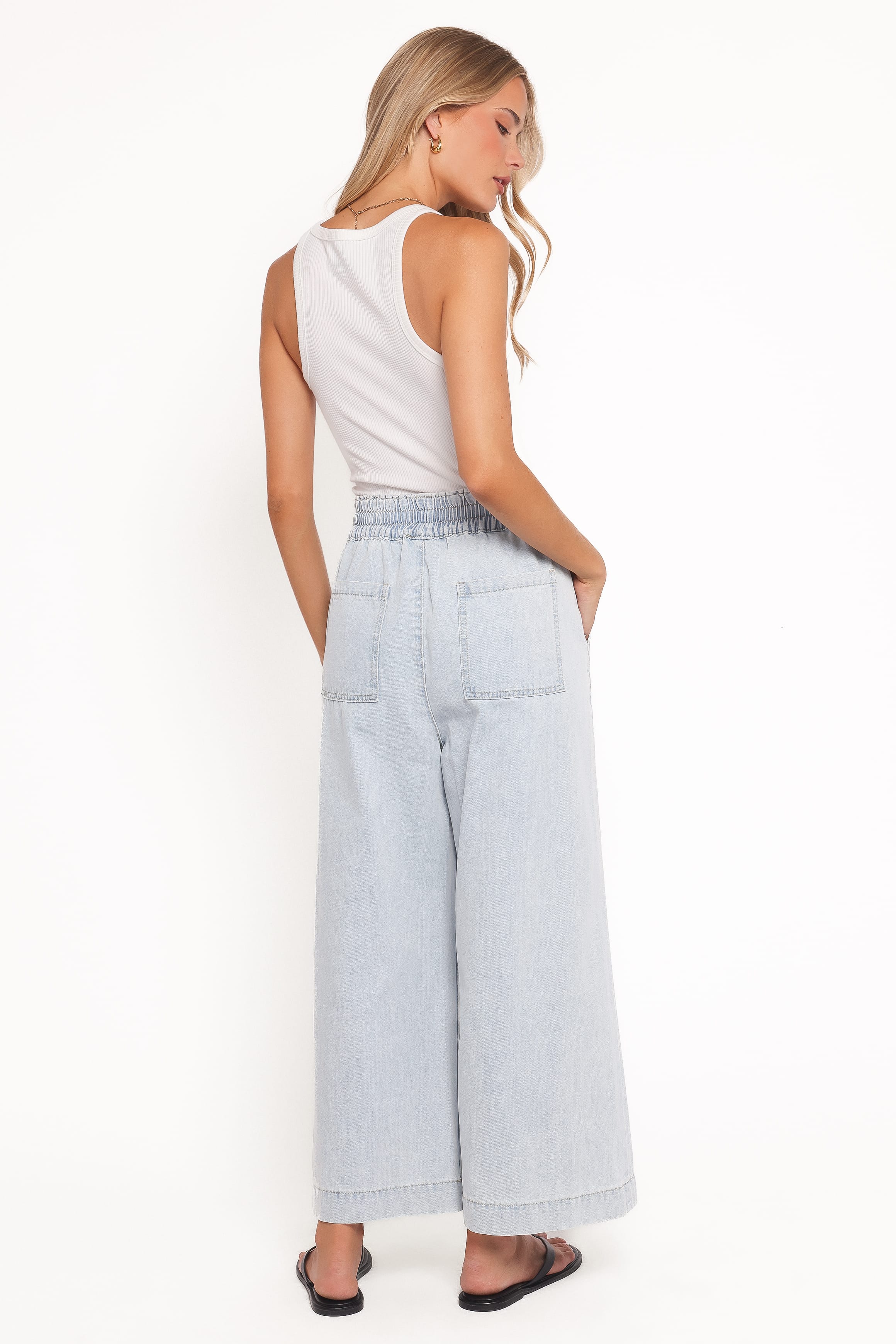 Jenni Wide Leg Pant - Light Wash