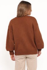Vienna Bow Cardigan - Camel