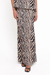 Agnes Skirt Set - Brown Zebra