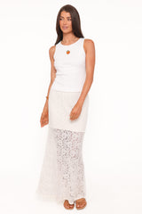 Celestine Graphic Tank - White