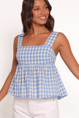 Chatham Top - Blue Gingham